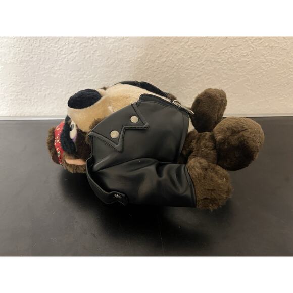 Vtg Tasmanian Devil Taz Biker Plush Looney Tunes 1993 Warner Bros 11.5" - Picture 4 of 8